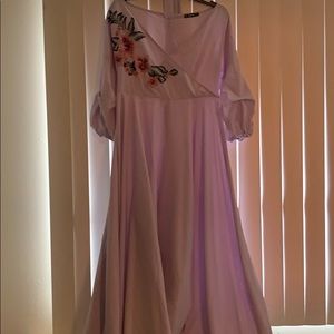 Floral puff sleeve dress